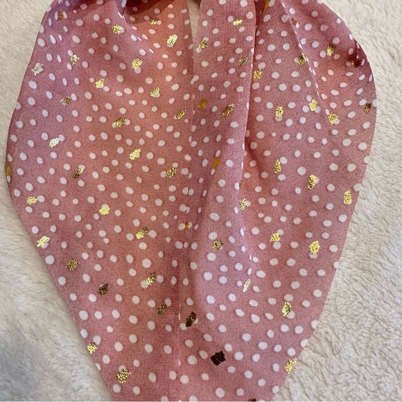 NWT Marta Scrunchie Bow Pink Sparkle Hair Tie - Picture 3 of 7